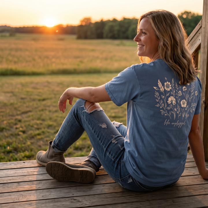 Live in the Moment Wildflower Cotton T-Shirt powered by Comfort Colors®