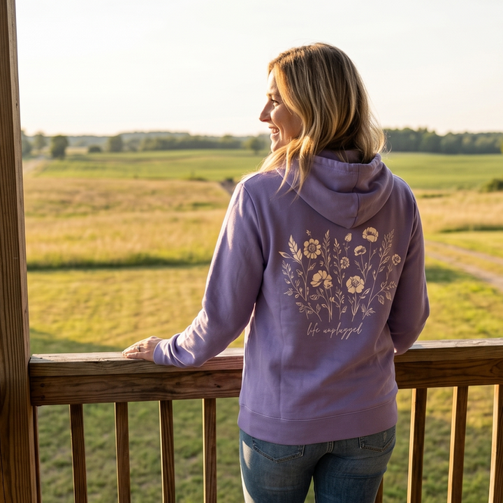 Live in the Moment Wildflower Super Soft Hoodie
