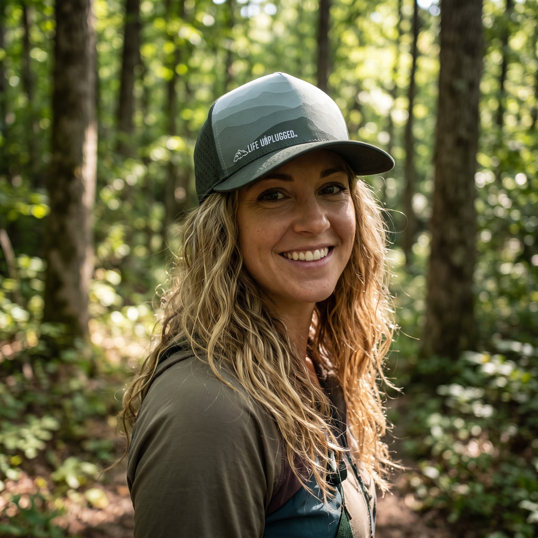 Limited Edition Dark Forest Mountain Range High Crown Performance Snapback