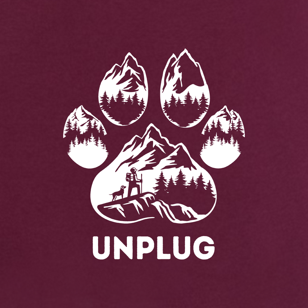 PAW PRINT MOUNTAIN SCENE Women's Racerback Tank Top