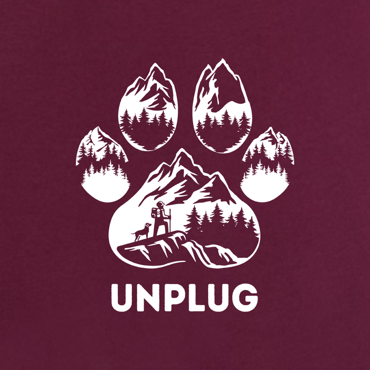 PAW PRINT MOUNTAIN SCENE Women's Racerback Tank Top