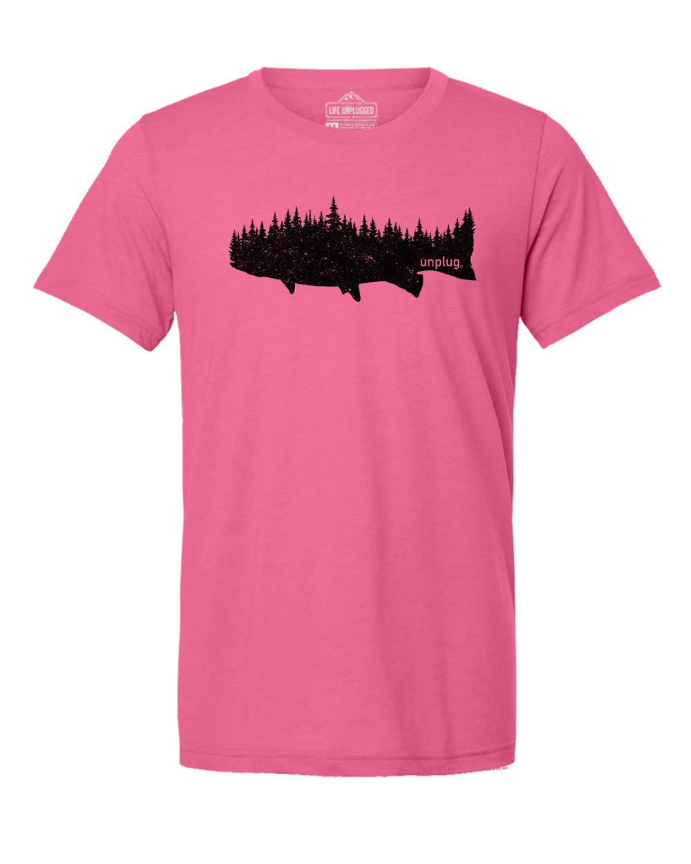 TROUT IN THE TREES Triblend T-Shirt 3XL - PINK BLOWOUT