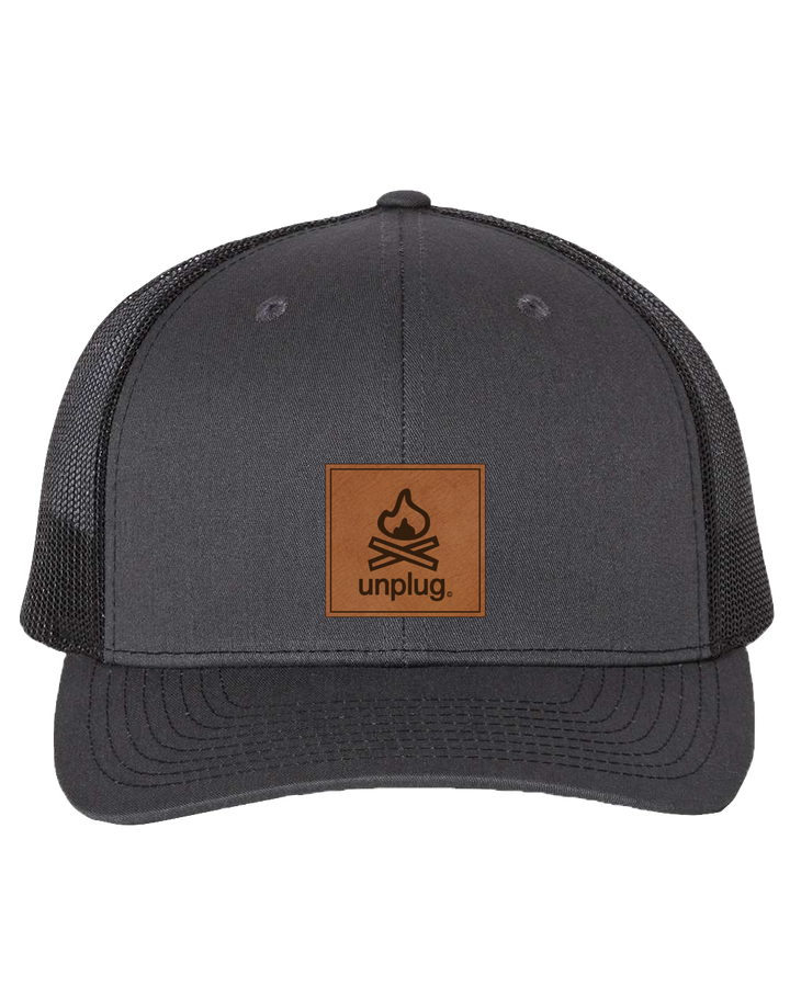 Campfire Leather Patch Hat - Life Unplugged