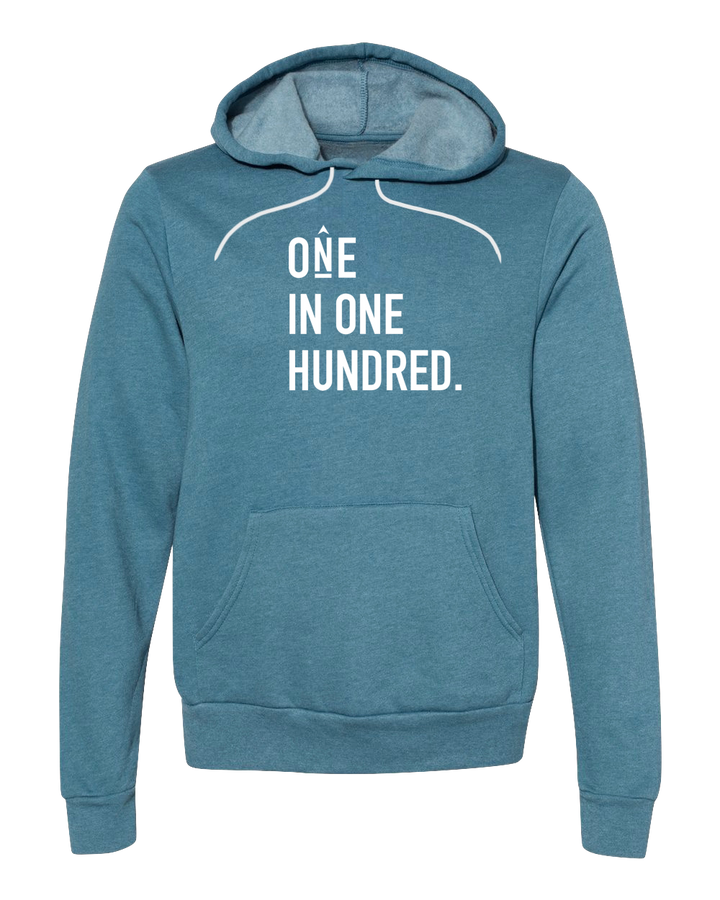 One in One Hundred Stacked Premium Super Soft Hooded Sweatshirt - The Wanderheart Project