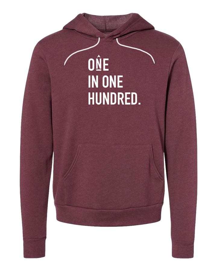 One in One Hundred Stacked Premium Super Soft Hooded Sweatshirt - The Wanderheart Project