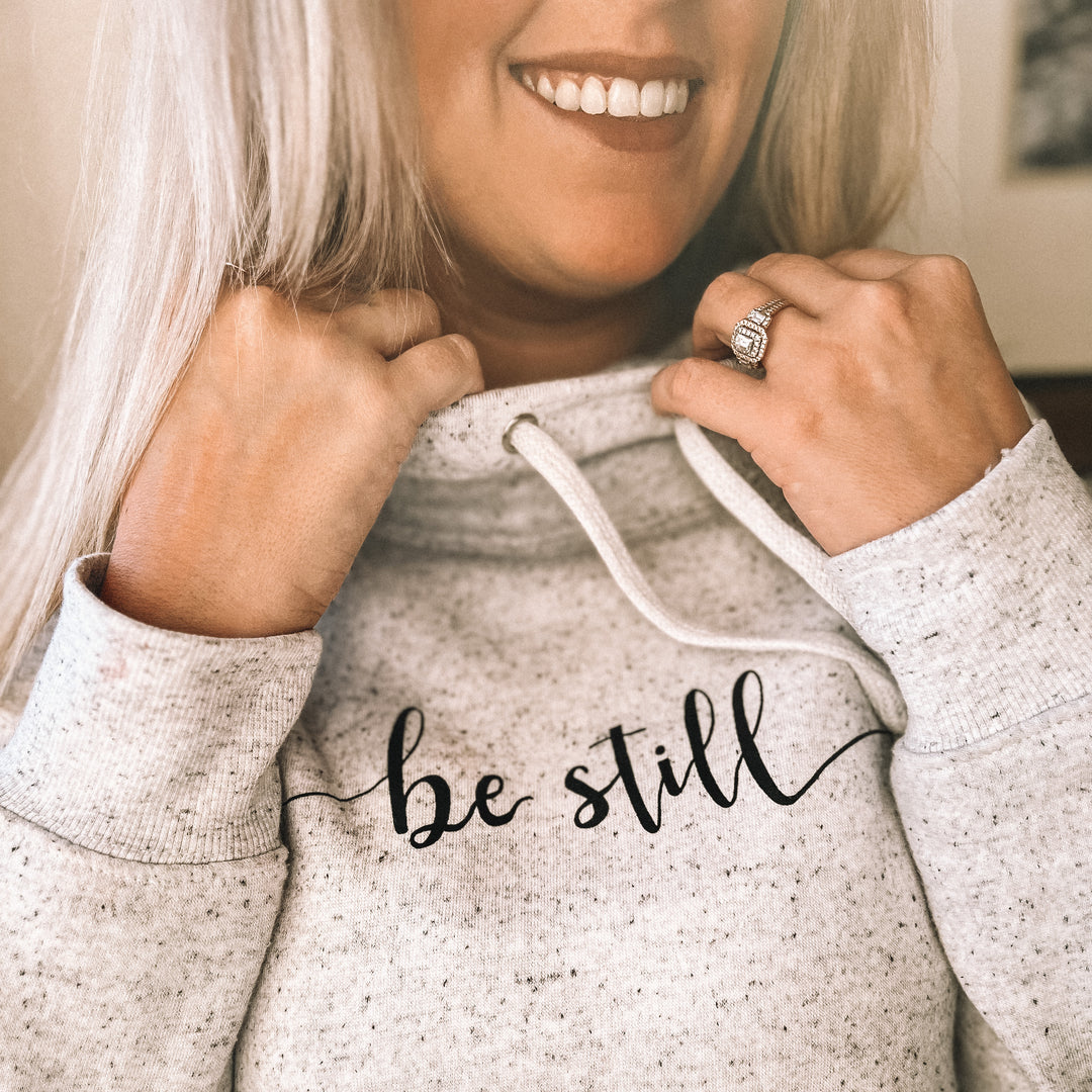 LIMITED DROP! Be Still Women's Cowl Neck Sweatshirt - The Wanderheart Project