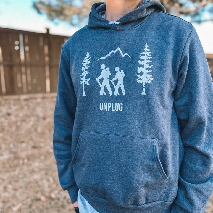 LIMITED DROP! Hiking Scene Premium Super Soft Hooded Sweatshirt - The Wanderheart Project