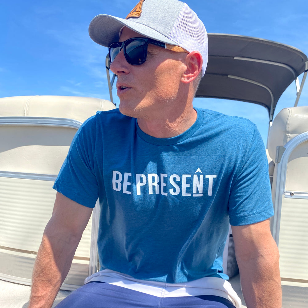 BE PRESENT. Full Chest Premium Triblend T-Shirt - The Wanderheart Project