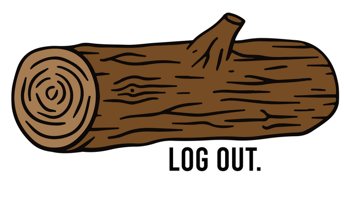 Log Out Vinyl Sticker