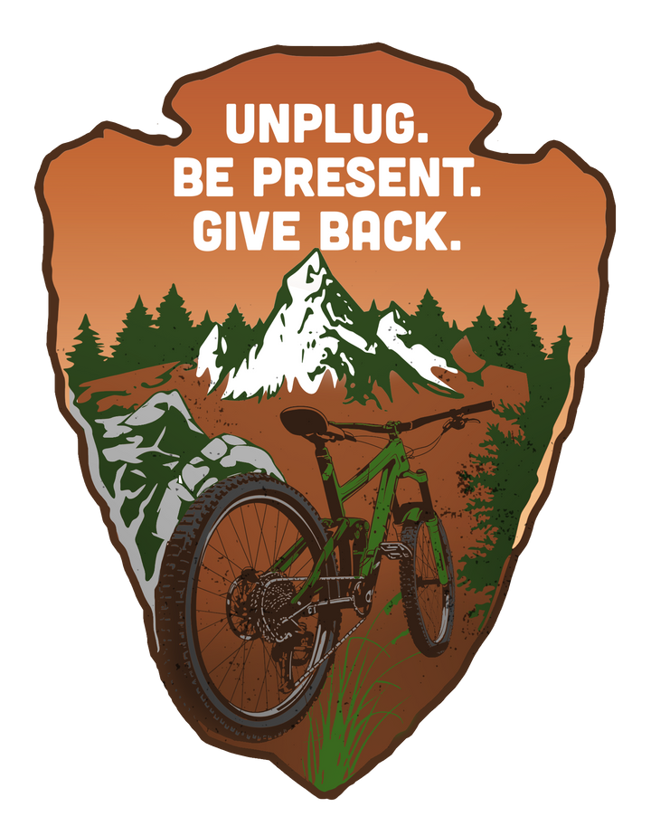 Mountain Bike National Parks Scene Vinyl Sticker